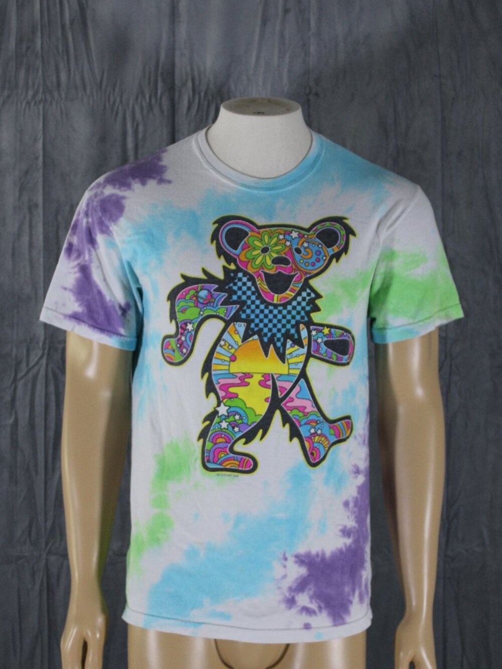 Band Shirt - Tie Dye Grateful Dead Bear Shirt - Men's Medium